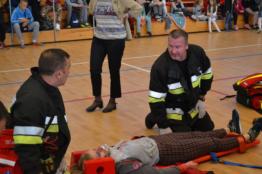 Katastrofa budowlana w SP 3 w Ciechocinku - ćwiczenia