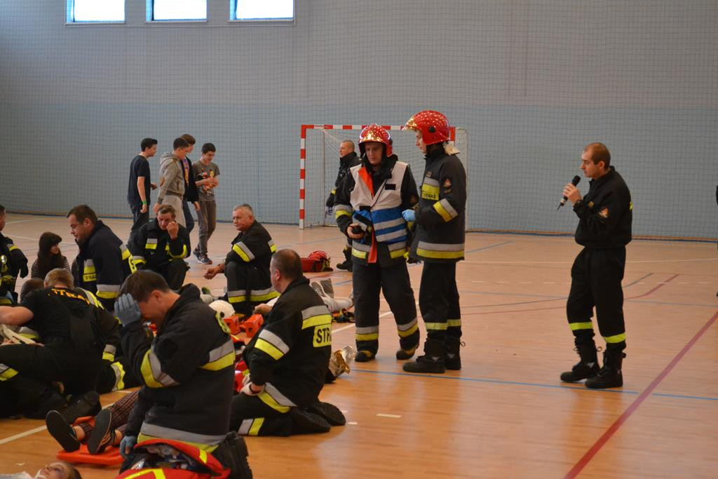 Katastrofa budowlana w SP 3 w Ciechocinku - ćwiczenia