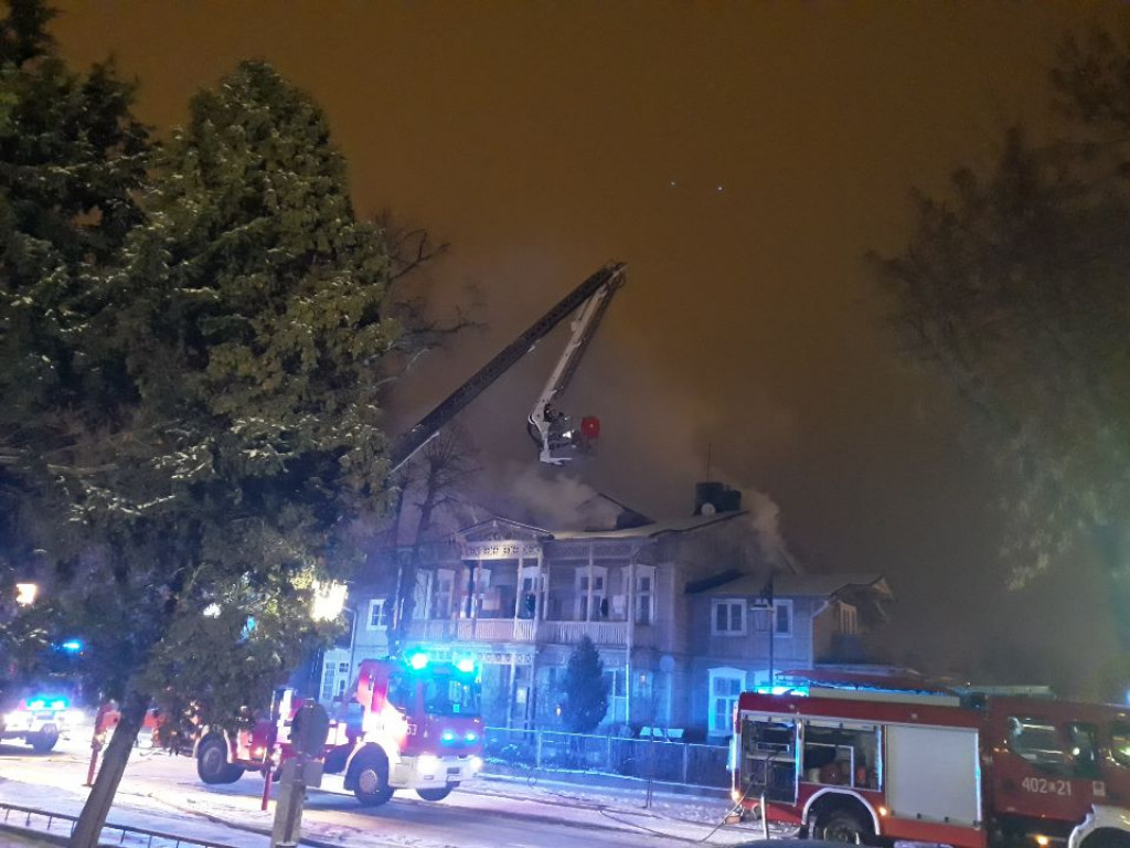 Pożar kolejnego zabytku w Ciechocinku