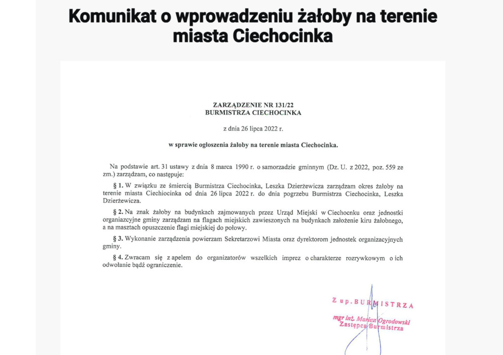 3. rocznica śmierci Leszka Dzierzewicza