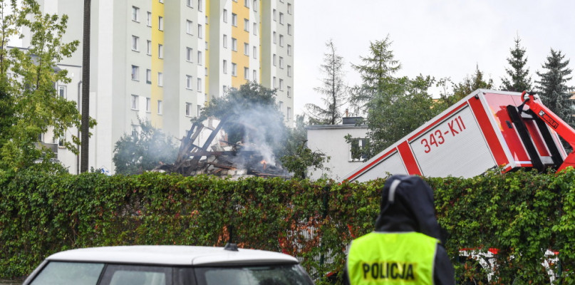 Wybuch w domu jednorodzinnym w Toruniu; trwa przeszukiwanie gruzowiska