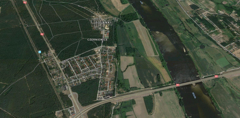Toruńskie osiedle Czerniewice znajduje się po lewobrzeżnej części Wisły. Fot. Google Maps