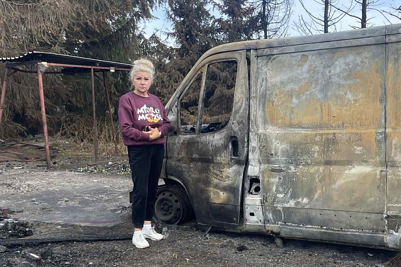 Skutki pożaru w Siarzewie