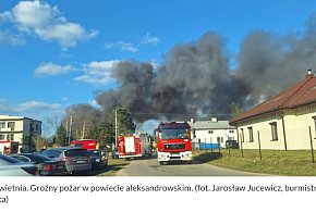 Pożar w Wołuszewie i Ciechocinku - sytuacja pod kontrolą