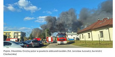 Pożar w Wołuszewie i Ciechocinku - sytuacja pod kontrolą
