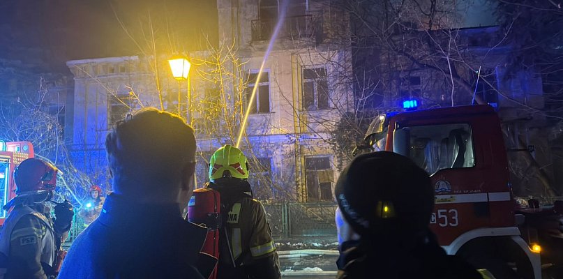 Fotorelacja/wideo: Pożar dawnego hotelu Orbis w Ciechocinku [aktualizacja] - 14037