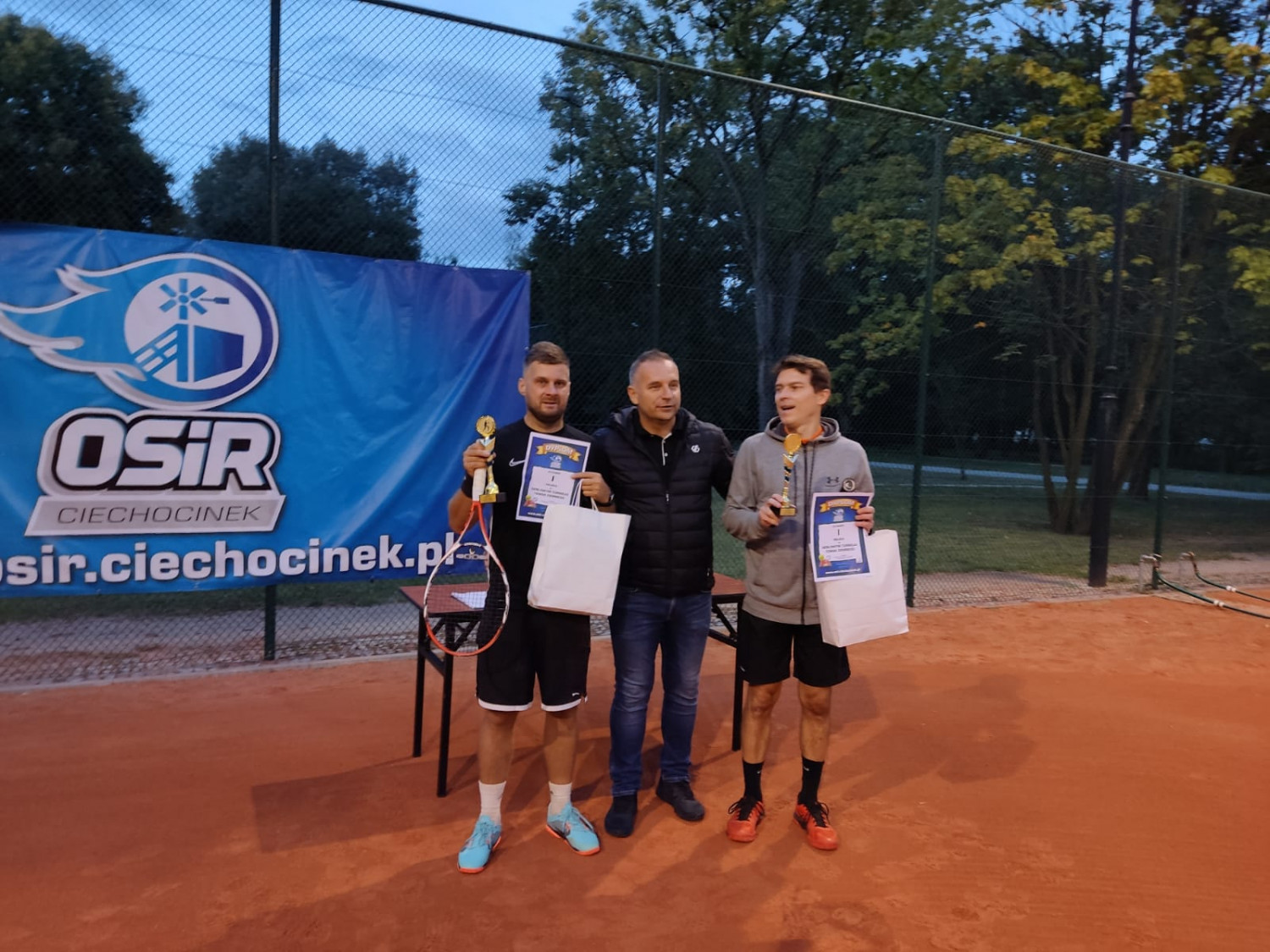 M.Majchrzak-M.Kisielewski ciechociński zwycięski debel tenisowy